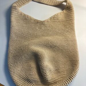 Vintage The Sak Tan Knit Shoulder Bag
